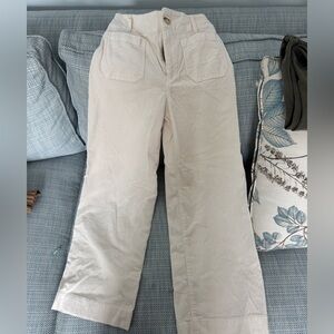 Anthropologie Maeve Cream Corduroy Pants